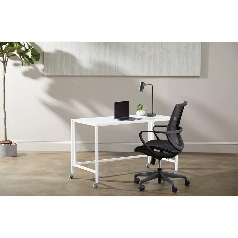 Black Mesh Office Chair with Metal Frame By Homeroots