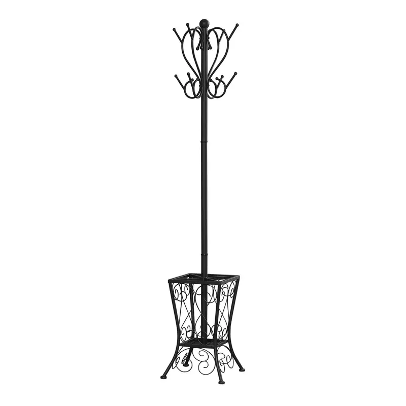 Black Metal Umbrella Holder Coat Rack By Homeroots