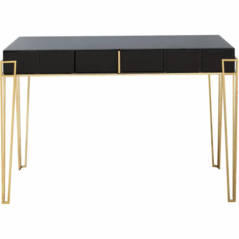 Black Mirrored Console Table By Homeroots