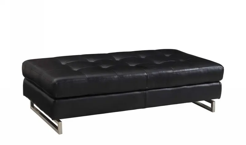 Black Ottoman By Homeroots