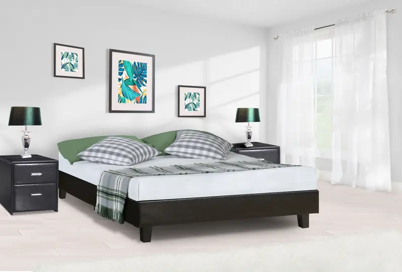 Black Platform King Bed By Homeroots - 397006