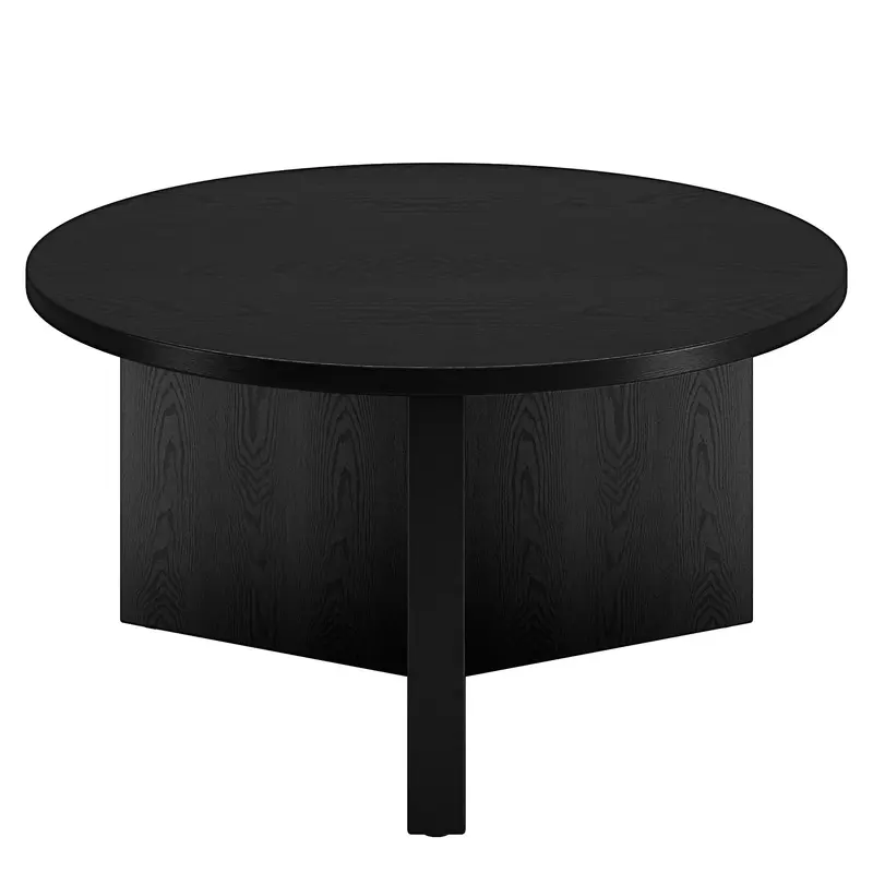 Black Round Coffee Table By Homeroots