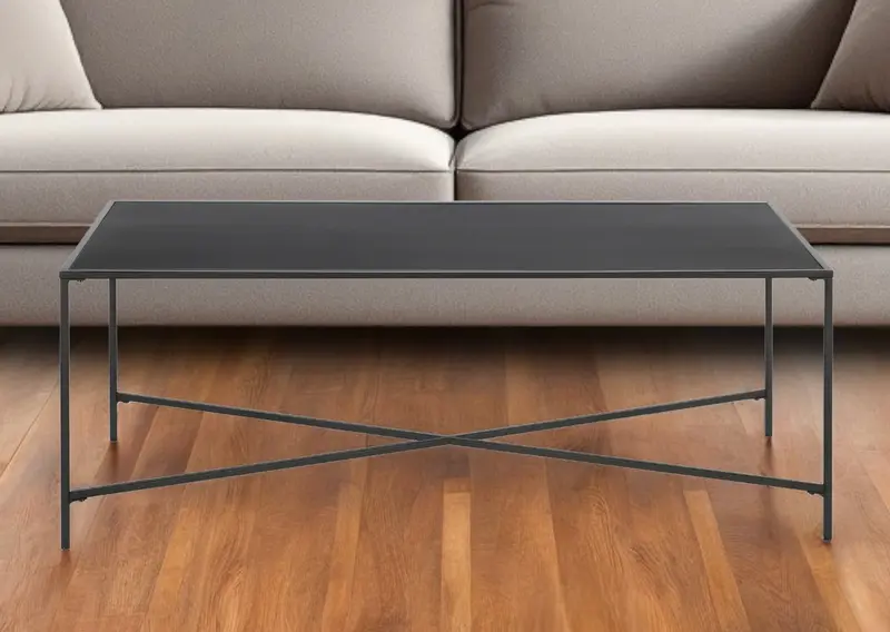 Black Steel Coffee Table By Homeroots