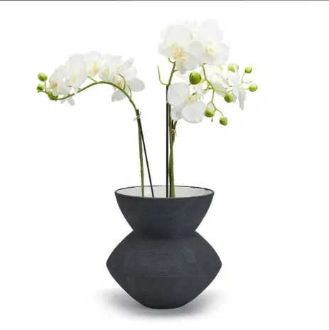 Black Steel Scratch Vase Set Of 2 By Tozai Home