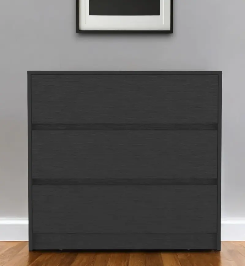 Black Three Drawer Dresser By Homeroots
