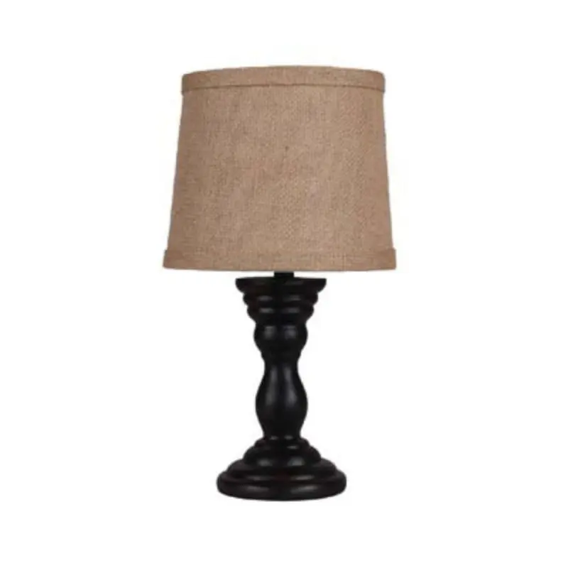 Black Turned Base Accent Lamp By Homeroots