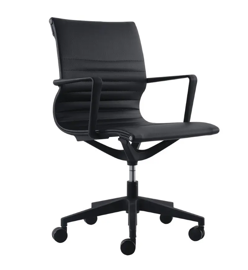Black Vinyl Fle Tilt Chair By Homeroots