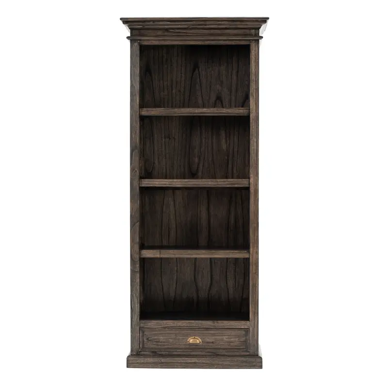 Black Wash Bookcase With One Drawer By Homeroots
