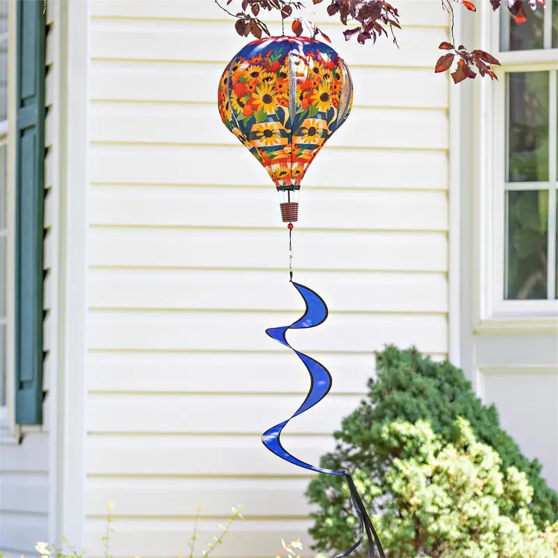 Blessed Floral Arrangement Burlap Balloon Spinner Blessed Floral