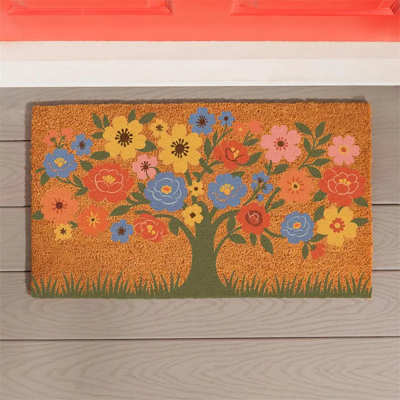 Blooming Tree of Life Coir Mat