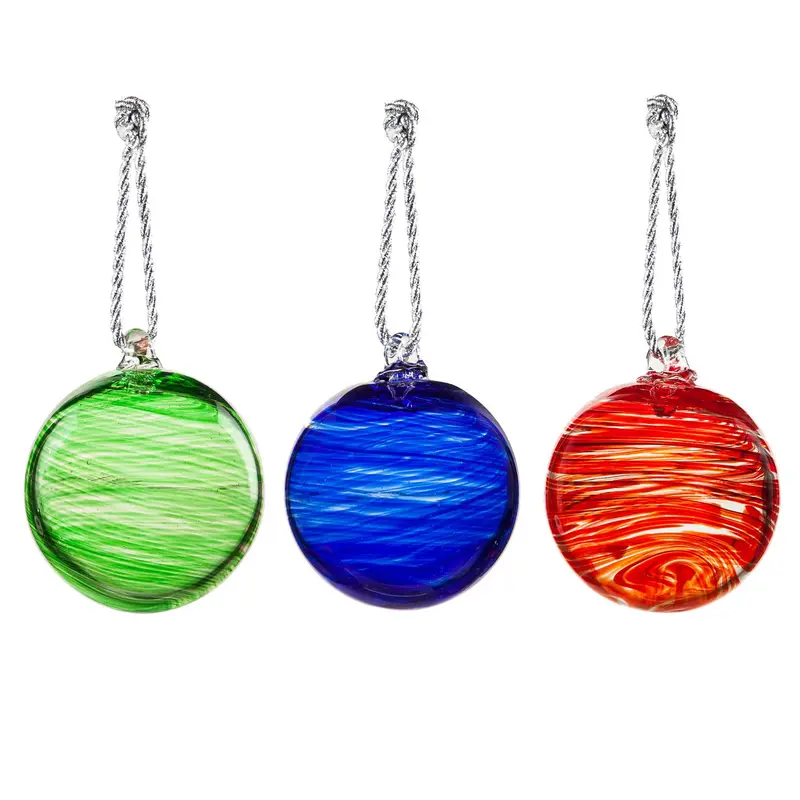 Blown Glass Christmas Ornament, 3 Asst