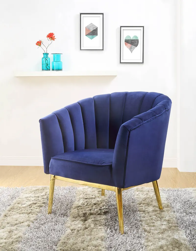 Blue Accent Chair By Homeroots