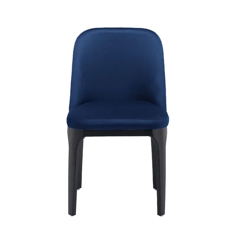 Blue And Black Upholstered Velvet Dining Side Chair By Homeroots