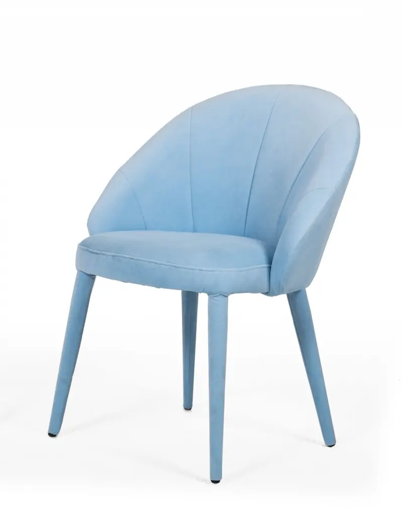 Blue Fabric Wrapped Dining Chair By Homeroots