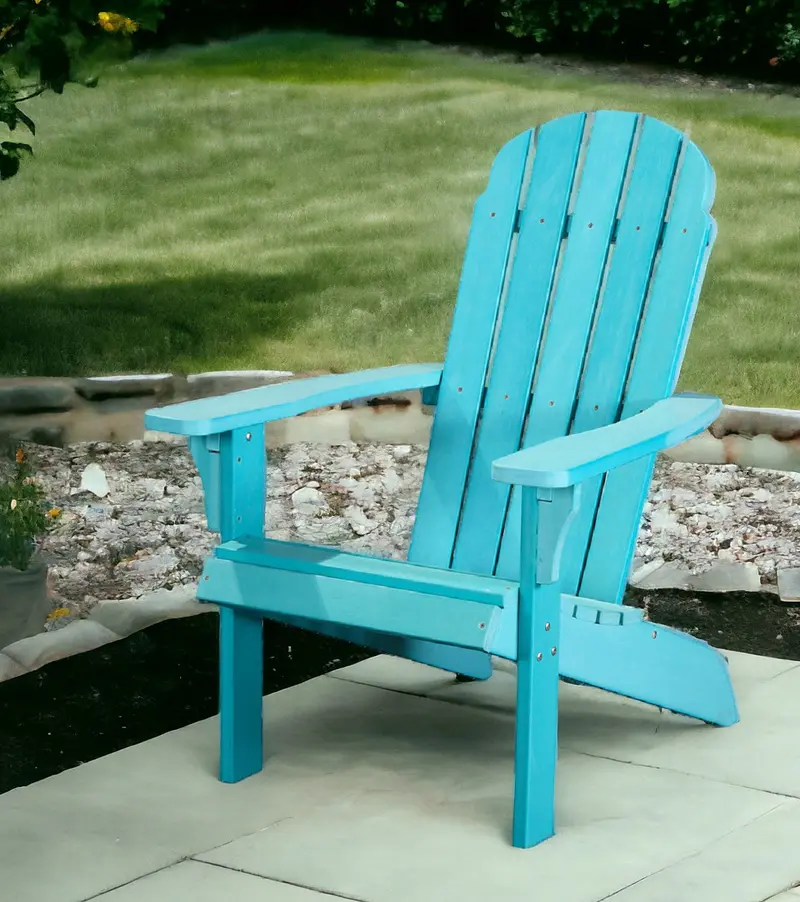 Blue Heavy Duty Plastic Adirondack Chair By Homeroots