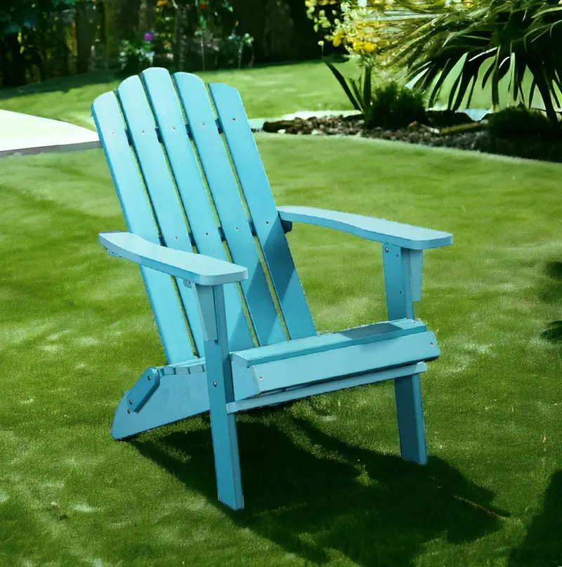 Blue Heavy Duty Plastic Indoor Outdoor Adirondack Chair By Homeroots