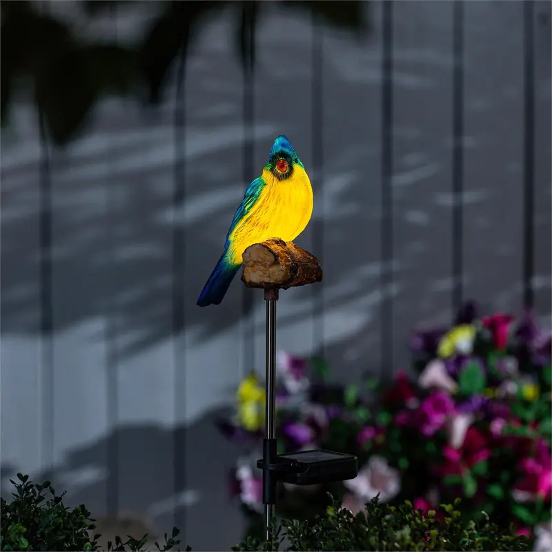 Blue Jay Chirping Charmer Solar Garden Stake