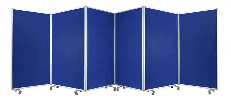 Blue Metal 6 Panel Screen By Homeroots