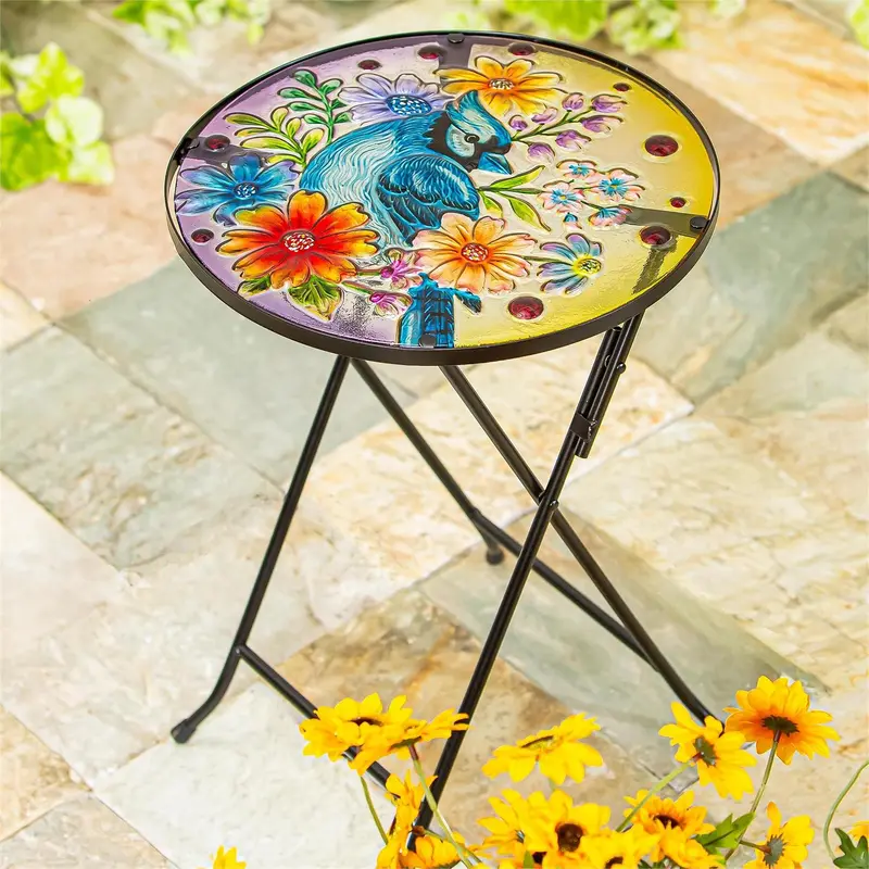 Bluebird Glass Sidetable