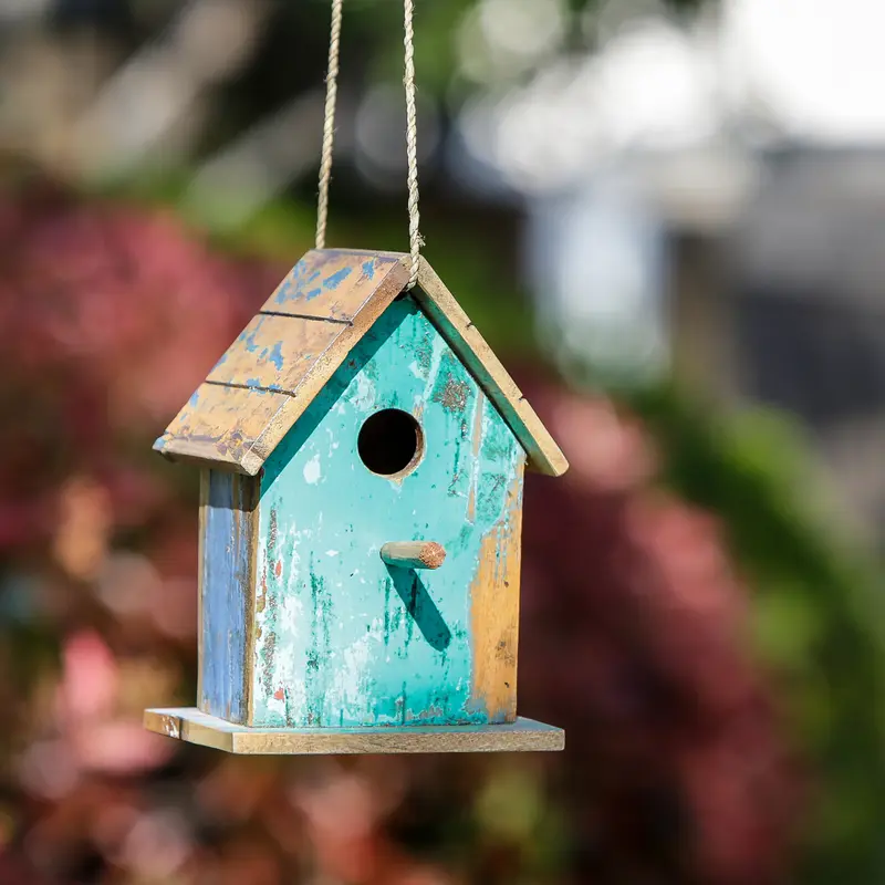 Boatwood Bird House - Straight Set of 4 By Garden Age Supply