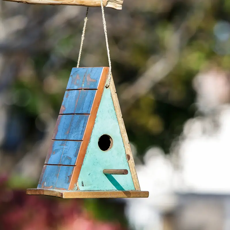 Boatwood Bird House - Triangle Set of 4 By Garden Age Supply
