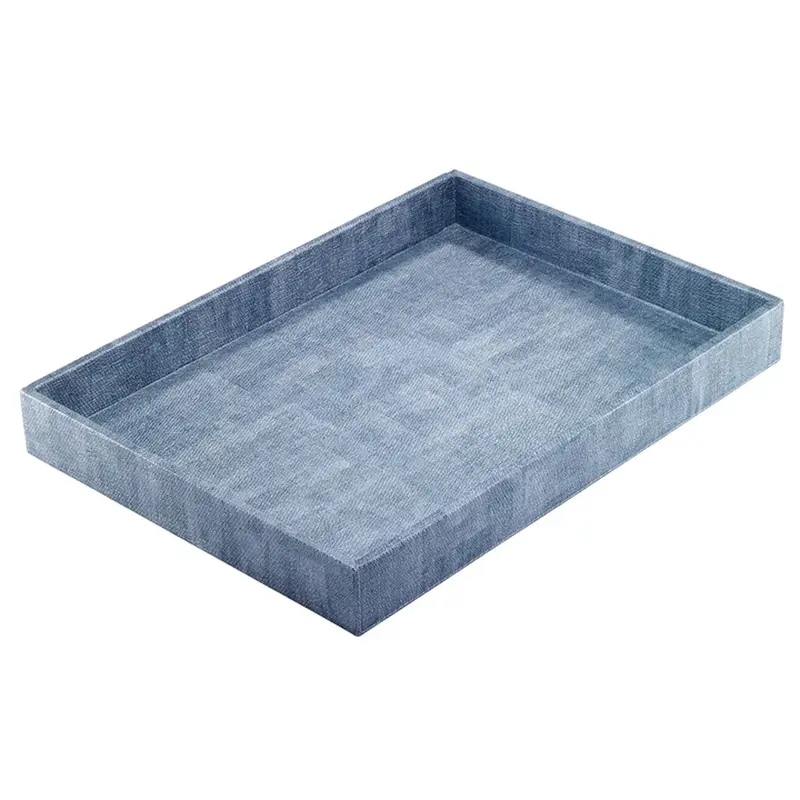 Bodrum Luster Ice Blue 13x18 Inch Rectangle Tray