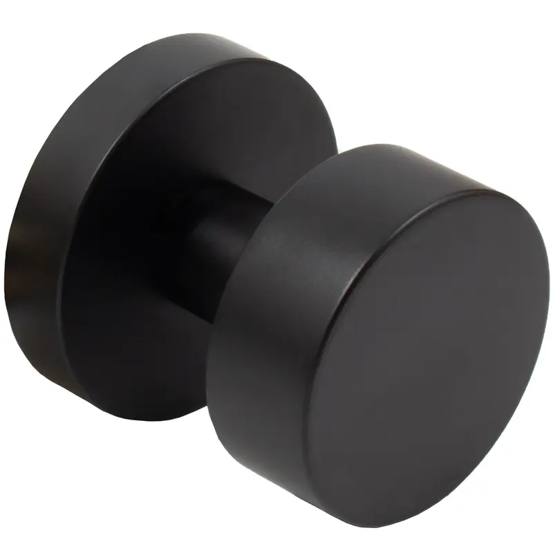 Bonn Door Knob with Round Rosette, Passage (Hall/Closet) Latch, Matte Black by Stone Harbor Hardware