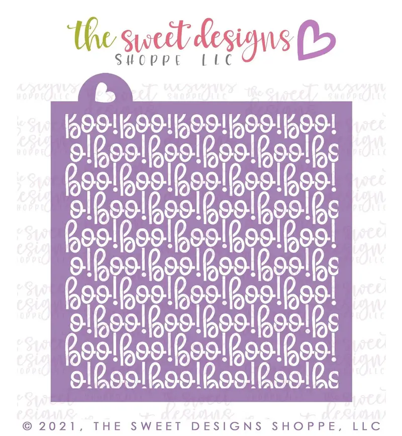 BOO ! Handlettering Pattern -  Stencil