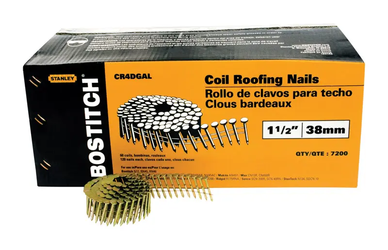 Bostitch 1-1/2 in. L Galvanized Roofing Nails 15 deg 7200 pk - Deal of The Week