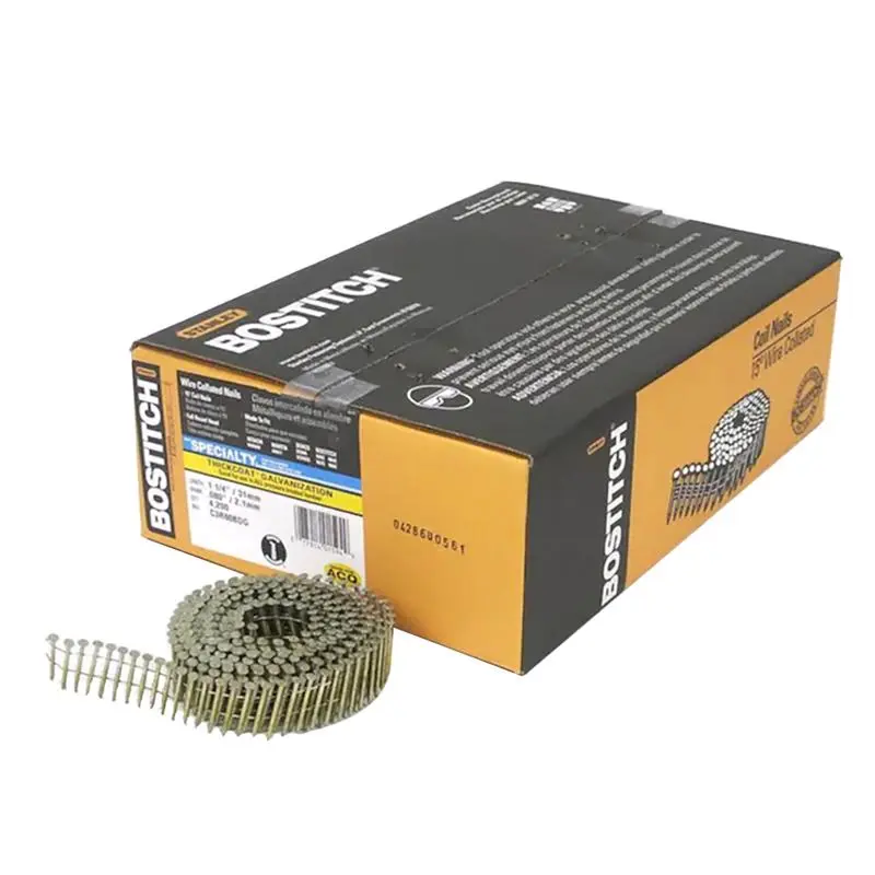 Bostitch 1-1/4 in. L X 11 Ga. Angled Coil Galvanized Siding Nails 15 deg 4,200 pk - Open Box