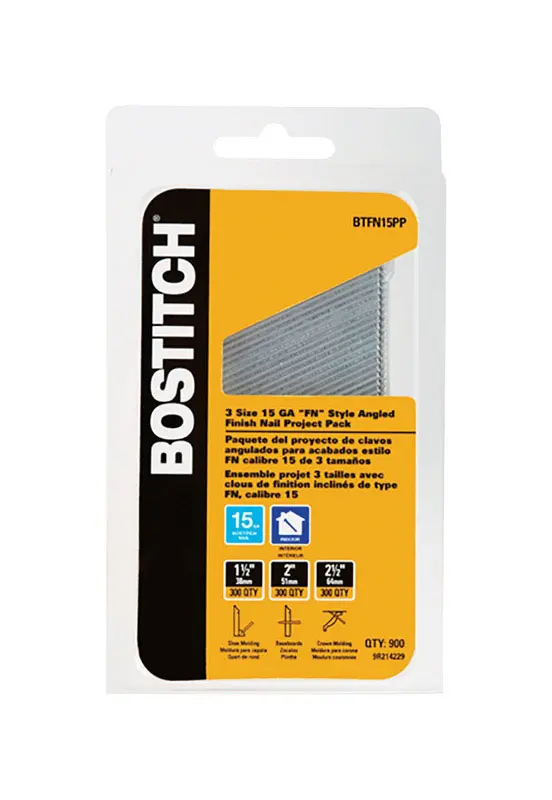 Bostitch 15 Ga. Angled Strip Brite Finish Nails 900 pk - Open Box