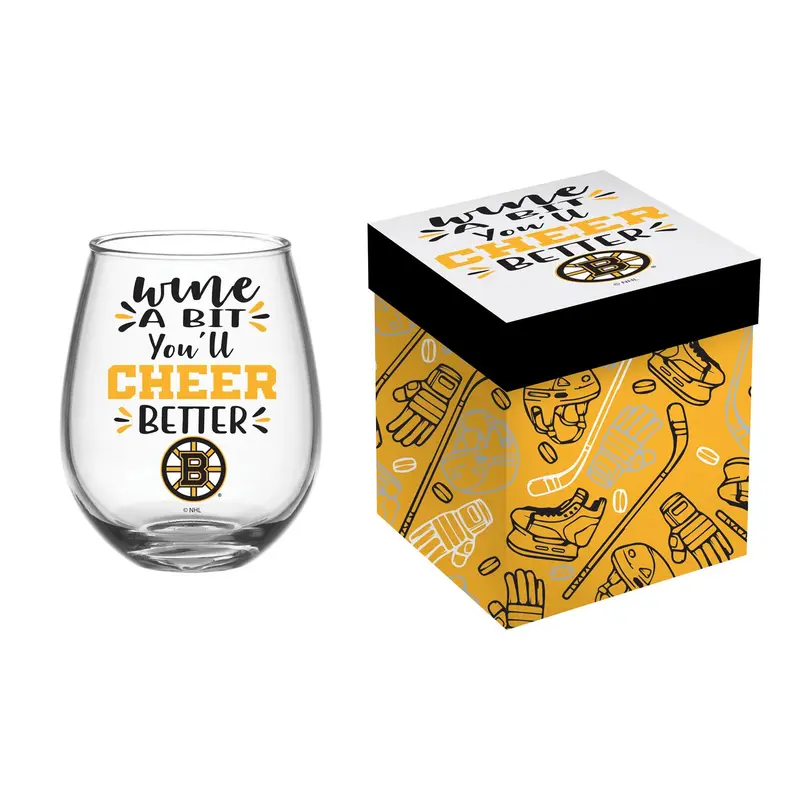 Boston Bruins,17oz Boxed Stemless Glass
