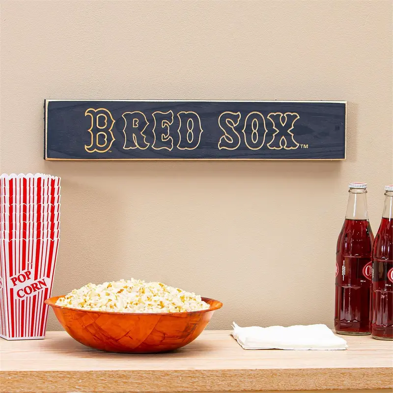 Boston Red Sox Engraved Wood Sign, 3.5" x 18"