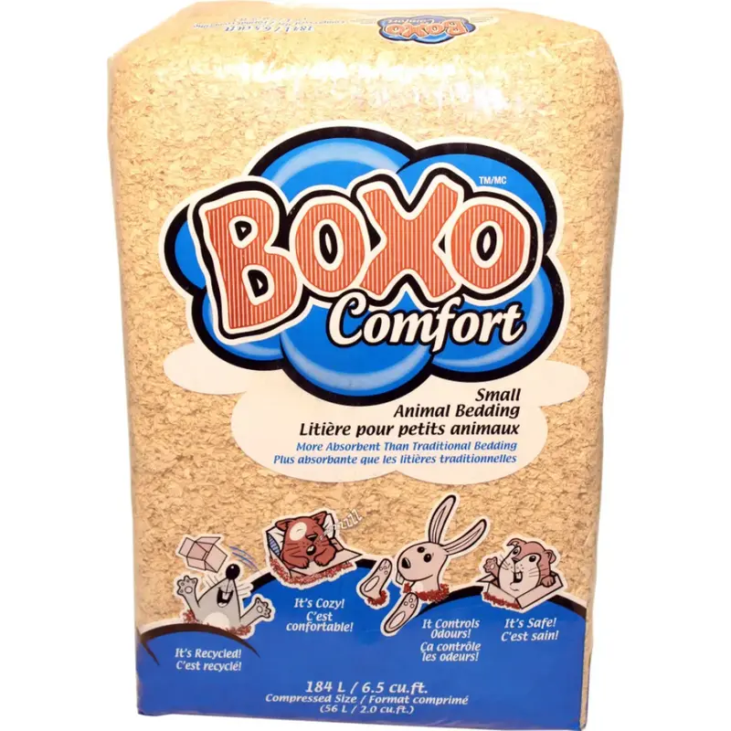 Boxo Comfort Small Animal Bedding Recycled Paper Odor Control Absorbent Pet Bedding 184 L
