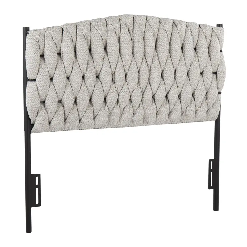 Braided Matisse Twin Headboard Cream By LumiSource