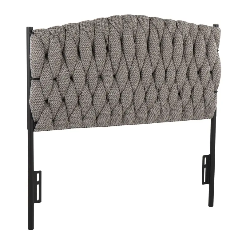 Braided Matisse Twin Headboard Gray By LumiSource