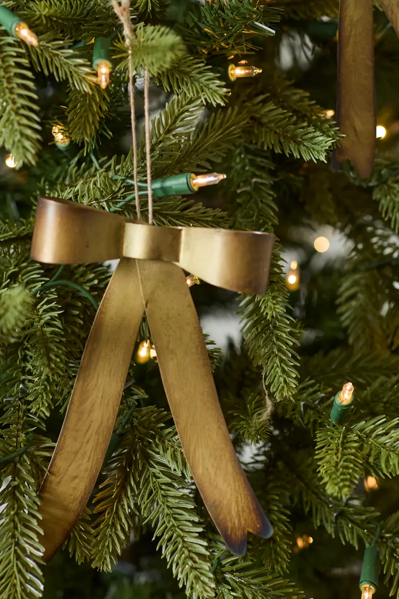 Brassy Bow Ornament Set of 8 By Accent Decor
