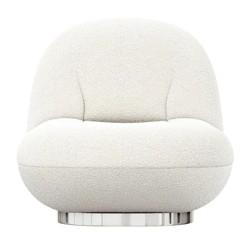 Breeze Boucle Chair, Stainless Steel By World Modern Design