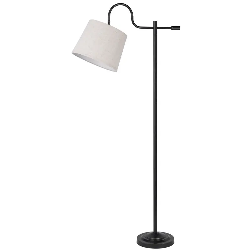 Bronze Adjustable Traditional Shaped Floor Lamp With Gray Square Shade By Homeroots