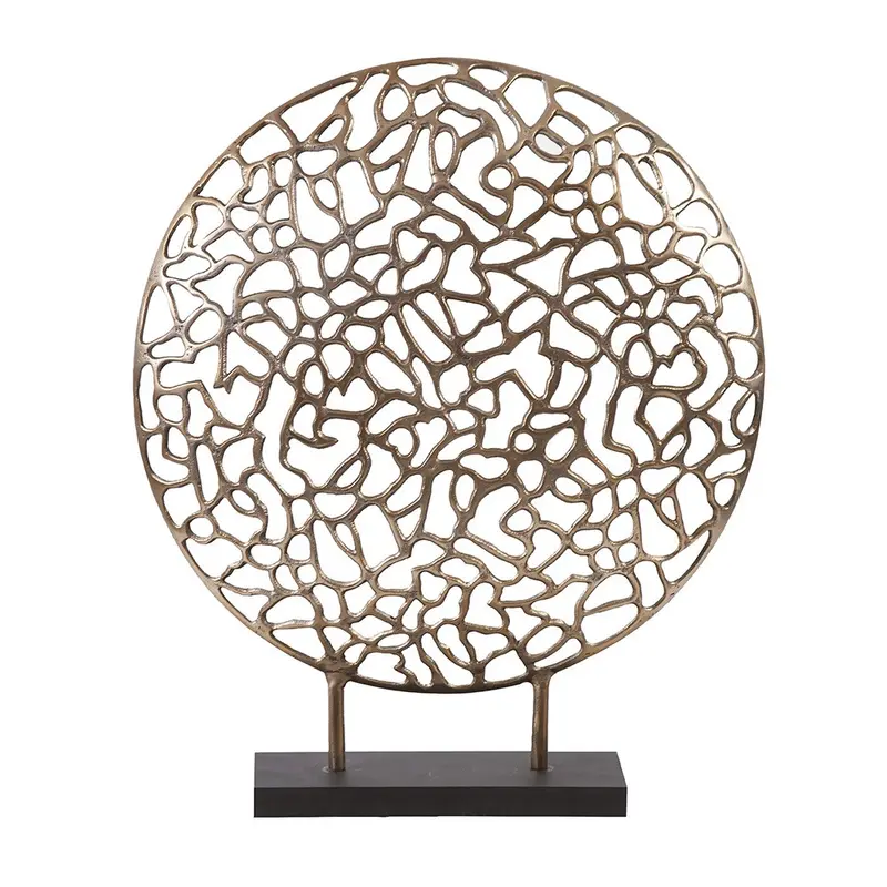 Bronze and Black Abstract Coral Sculpture By Homeroots