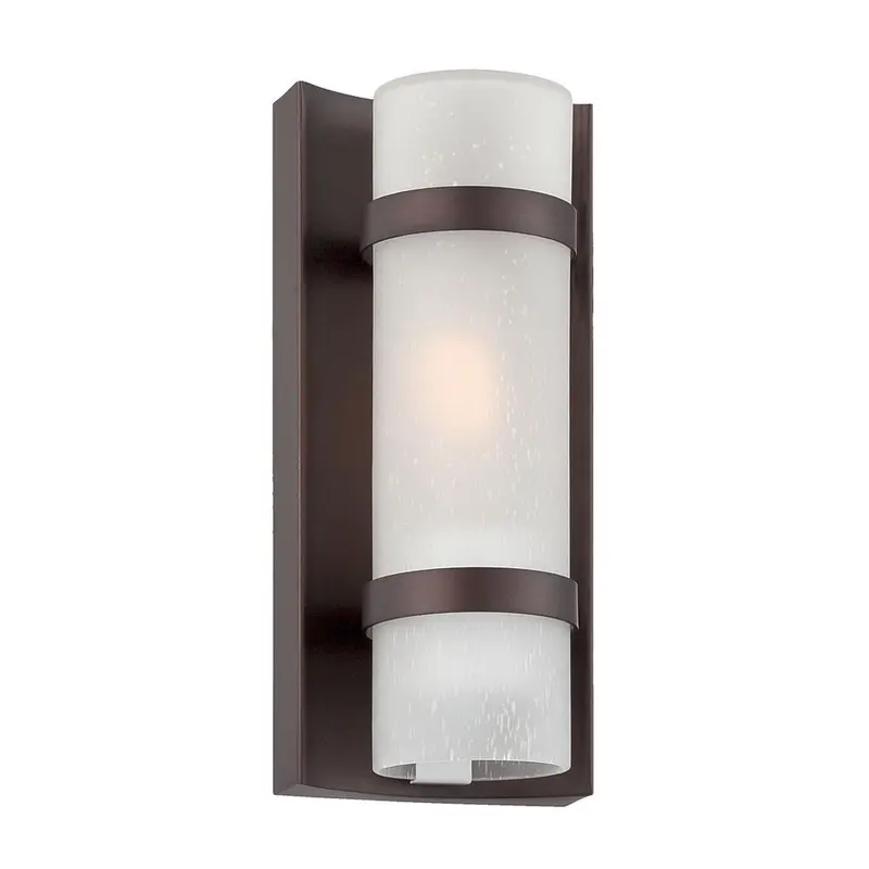 Bronze and White Glass Wall Sconce By Homeroots