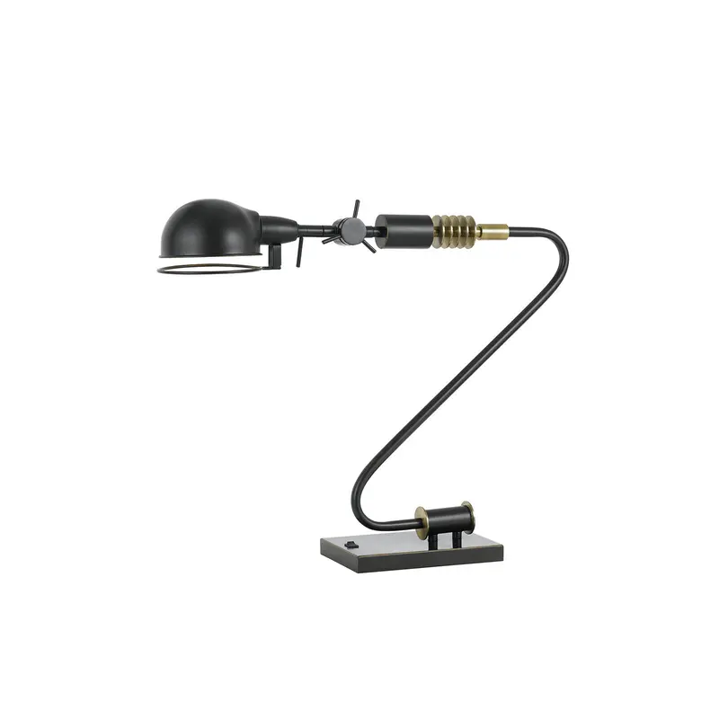 Bronze Metal Desk Table Lamp With Bronze Dome Shade By Homeroots