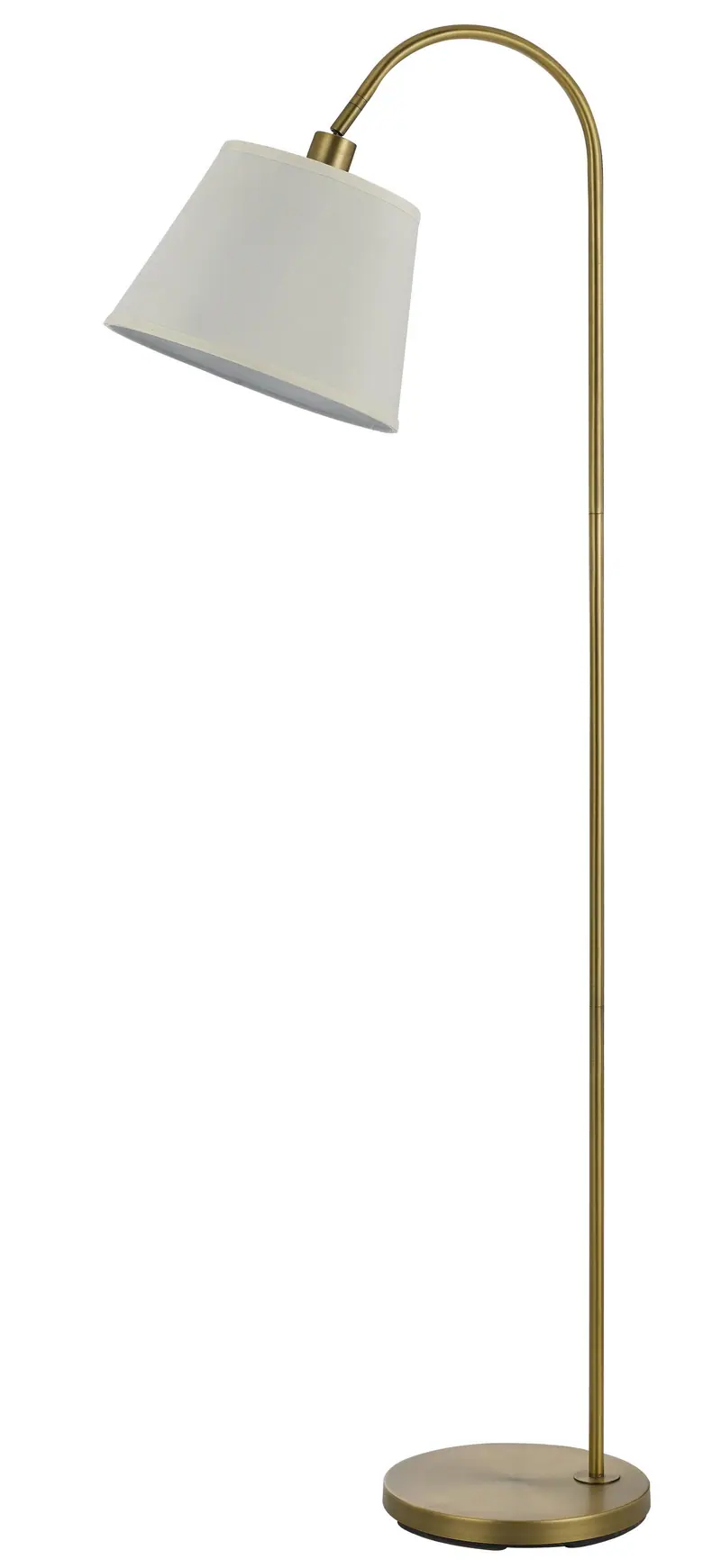 Bronze Traditional Shaped Floor Lamp With White Empire Shade By Homeroots