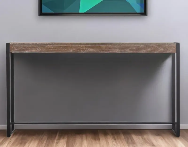 Brown and Black Sled Console Table By Homeroots