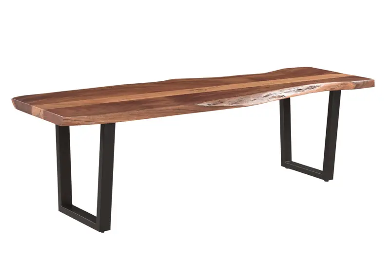 Brown And Black Solid Wood Dining bench By Homeroots