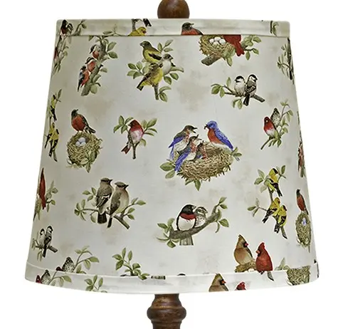 Brown Candlestick Woodland Birds Shade Table Lamp By Homeroots