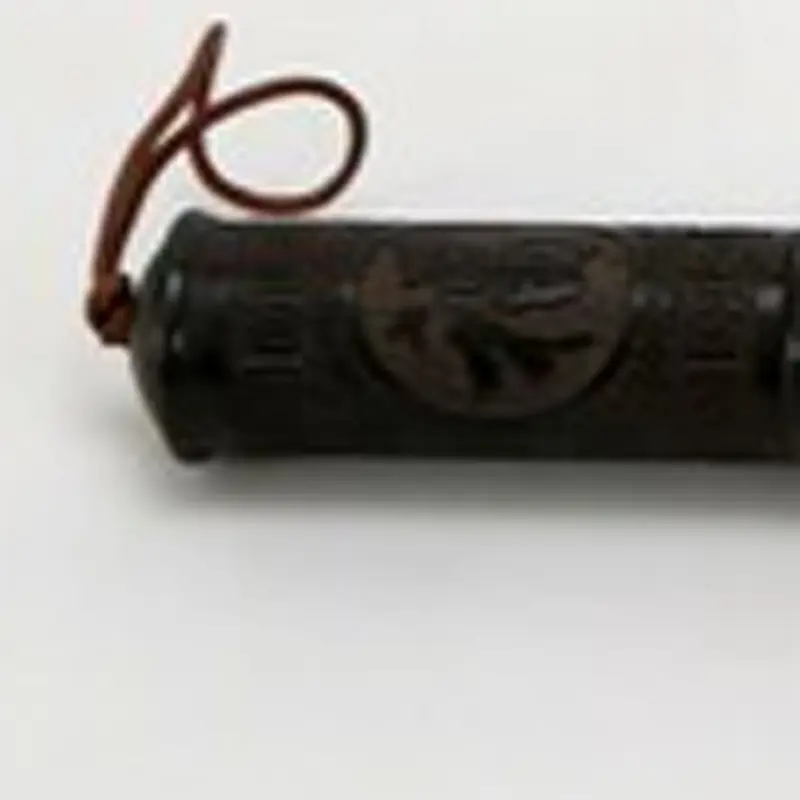 Brown Carved Scroll Wood Decorative Calligraphy Brush By Homeroots