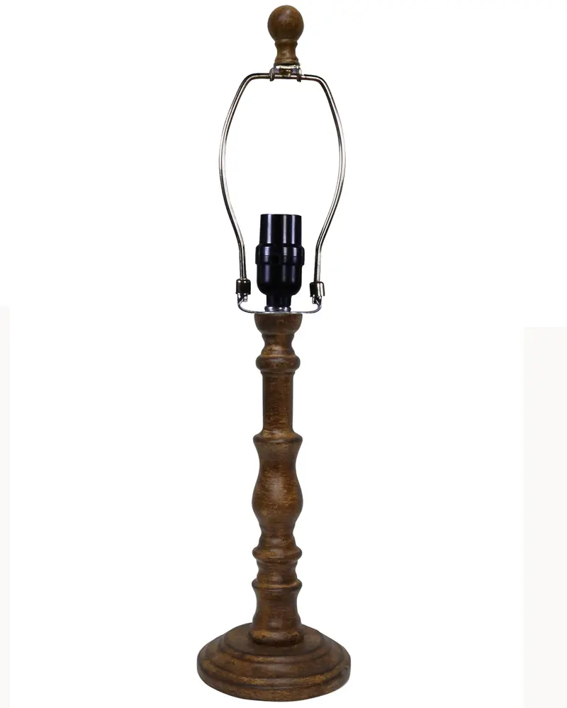 Brown Classic Candle Stick Shape Table Lamp Base By Homeroots