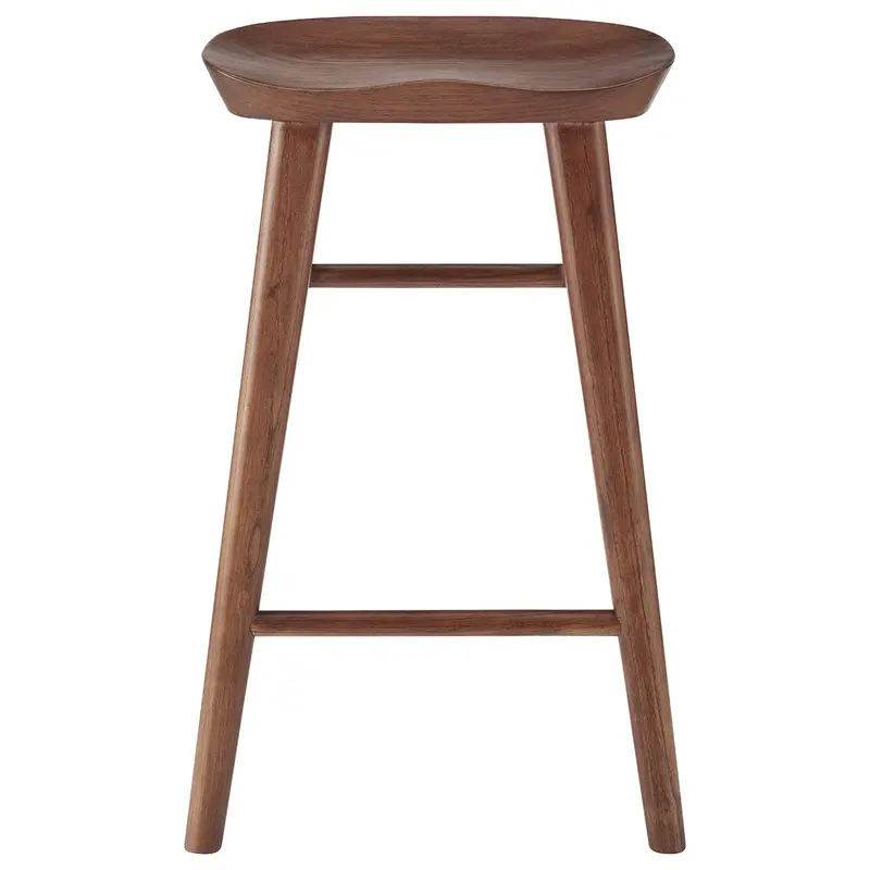 Brown Manufactured Wood Backless Counter Height Bar Chair By Homeroots