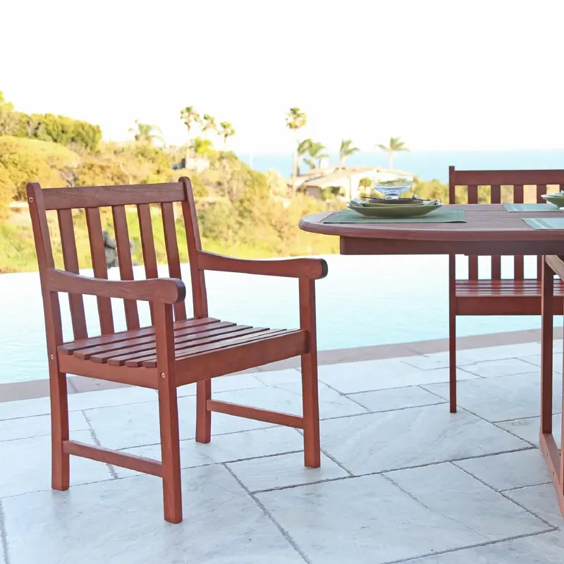 Brown Patio Armchair By Homeroots